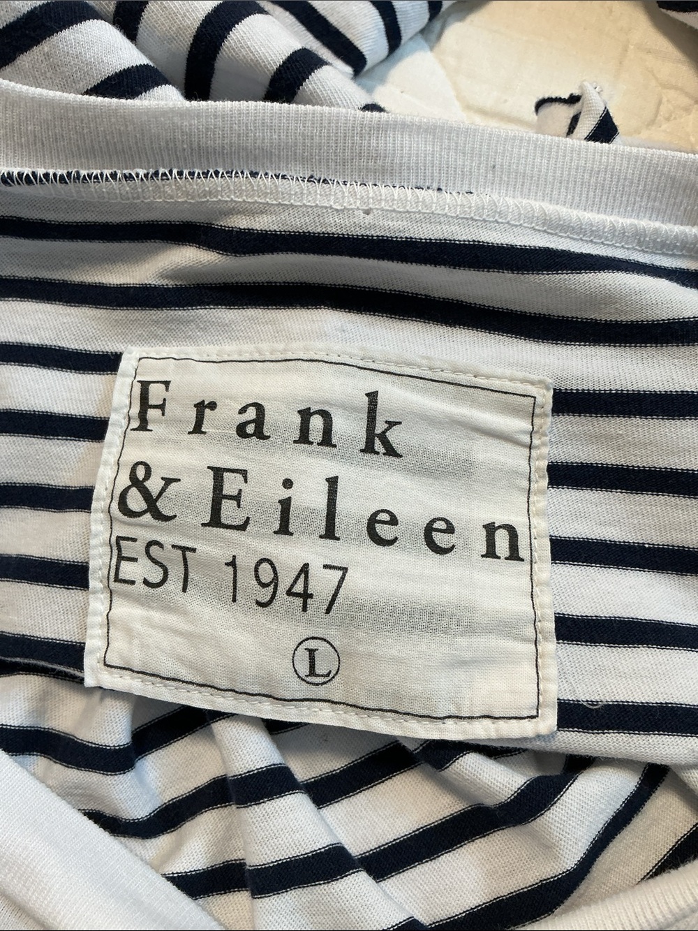 Frank and Eileen Harper 
Perfect Tee Maxi Dress black and white strip  large - Picture 6 of 7